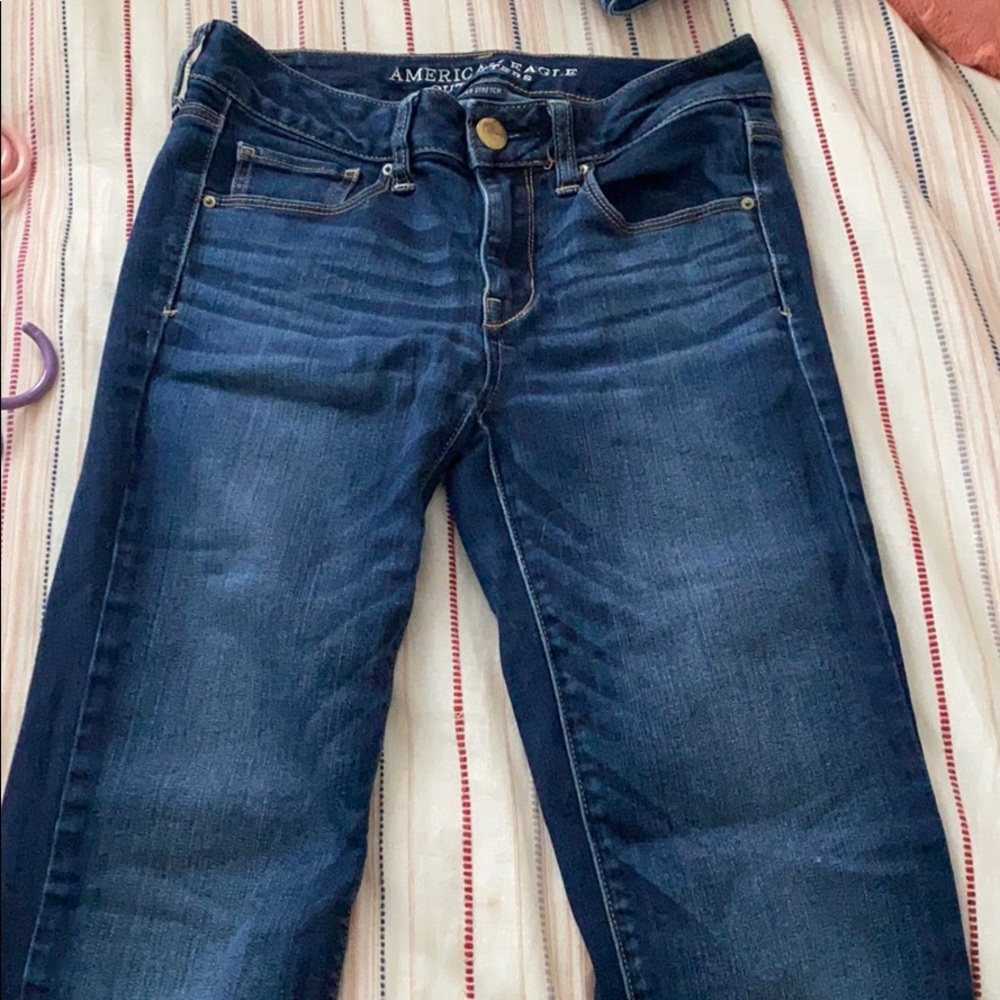 American Eagle dark wash super stretch skinny jean